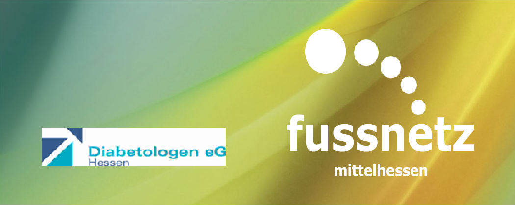 Logoleiste der Veranstalter: Diabetologen Hessen eG und Fußnetz Mittelhessen