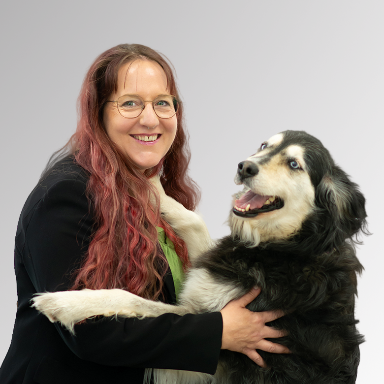 Katja Happel mit Hund „Luna“